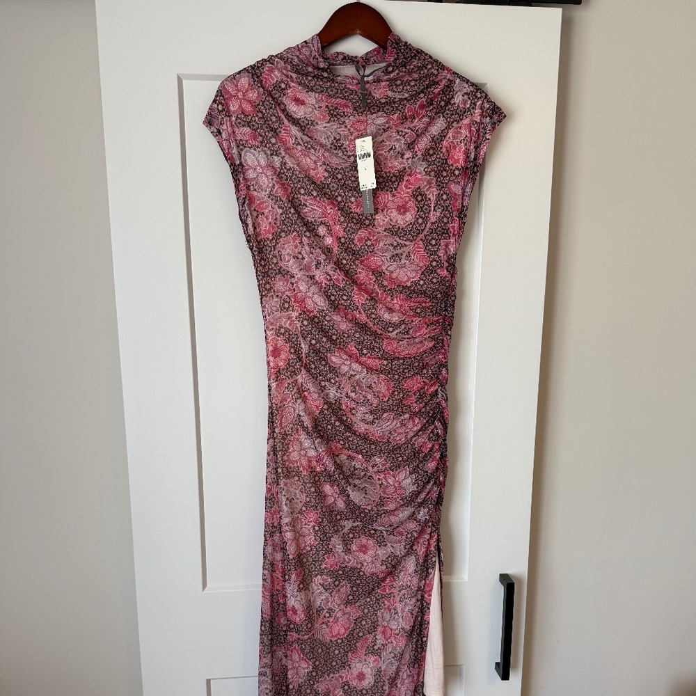 Anthropologie Floral Nylon/Mesh Dress